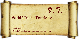 Vadászi Teréz névjegykártya