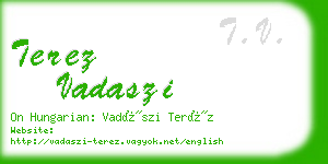 terez vadaszi business card